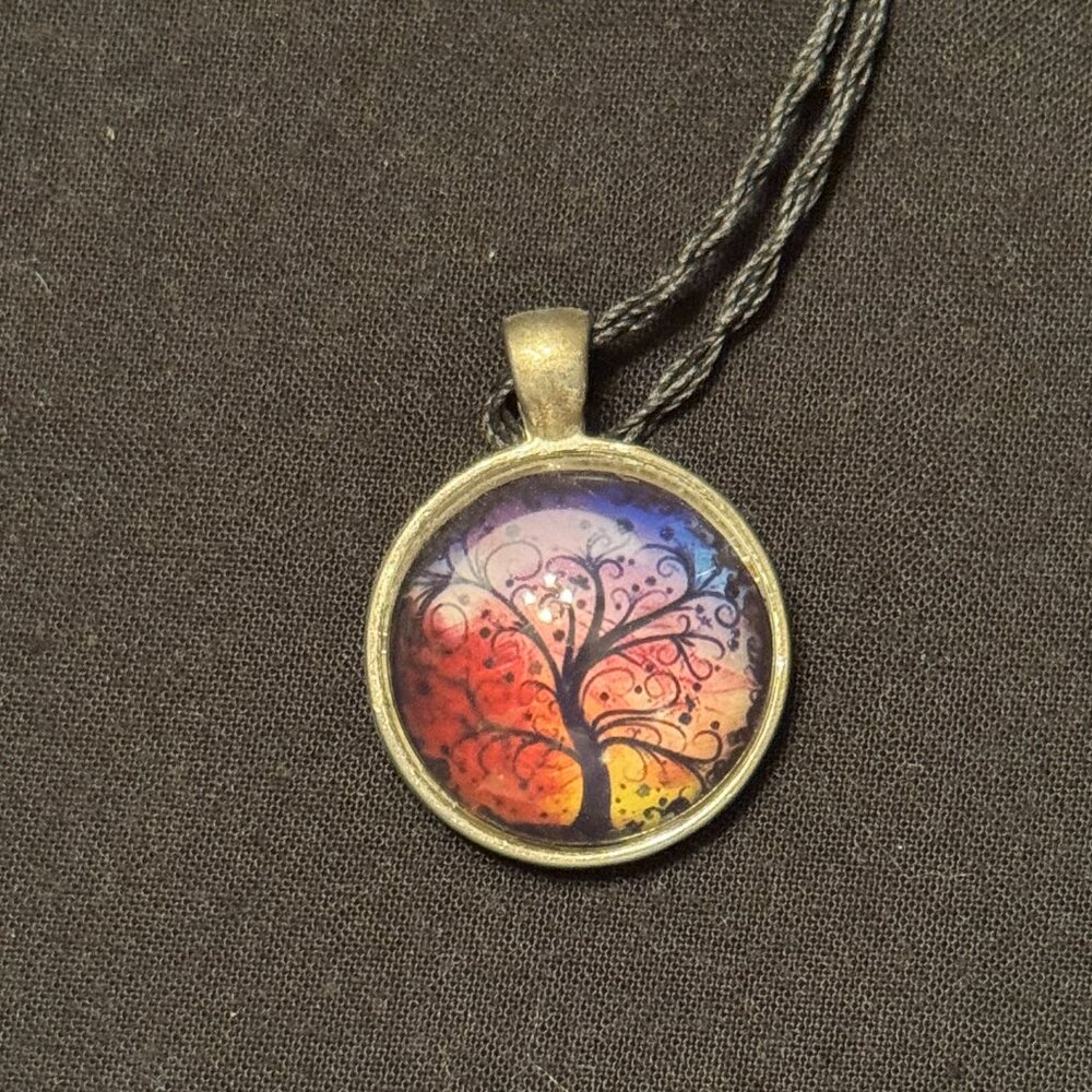 Vintage Fashion Necklace with Tree of Life Pendant